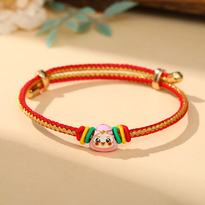 Mythstone Colorful Rope Zongzi Pattern Luck Handmade Child Adult Bracelet