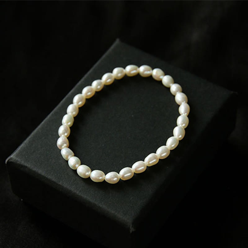 Mythstone Natural Pearl Healing Beaded Bracelet