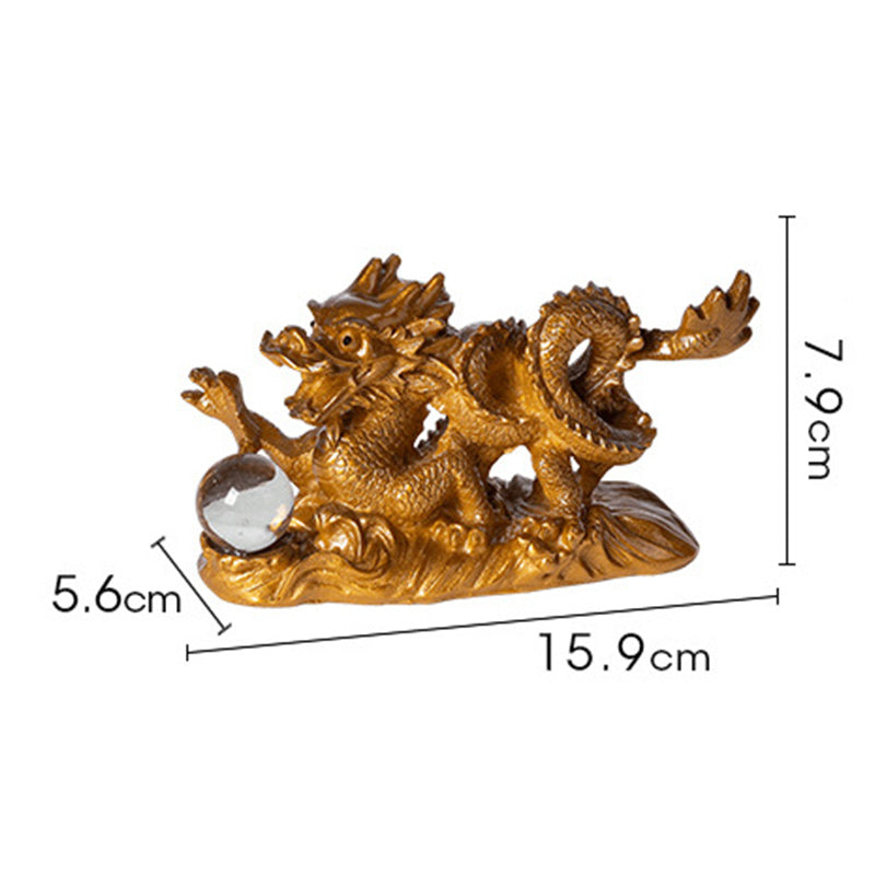 Mythstone Year Of The Dragon Color Changing Resin Luck Success Tea Pet Home Figurine Decoration