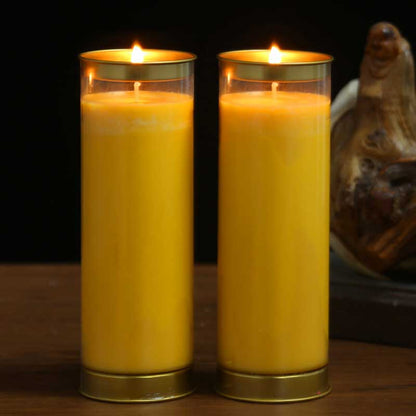 Vela de altar para meditación y oración con piedra mítica Artículos para uso en rituales de templos budistas 