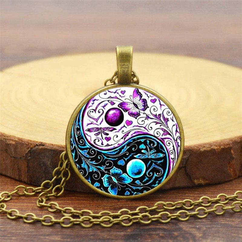 Mythstone Yin Yang Chain Balance Necklace Pendant