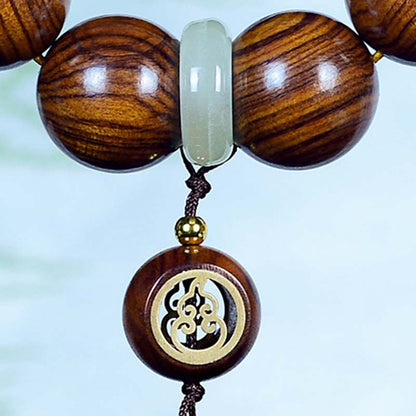 Mythstone Rosewood Warmth Calm Gourd Charm Bracelet