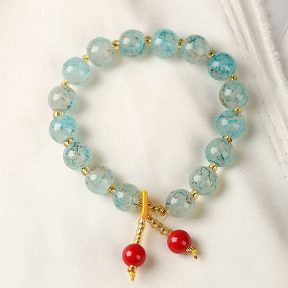 Mythstone Liuli Glass Bead Blessing Harmony Bracelet