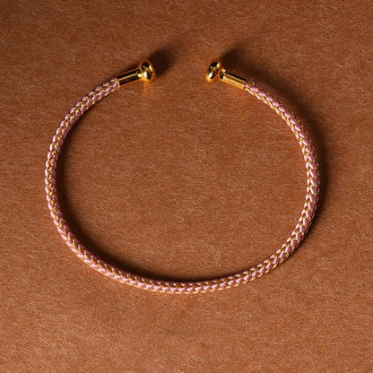 Mythstone Simple Design Handmade Luck Braid String Cuff Bracelet