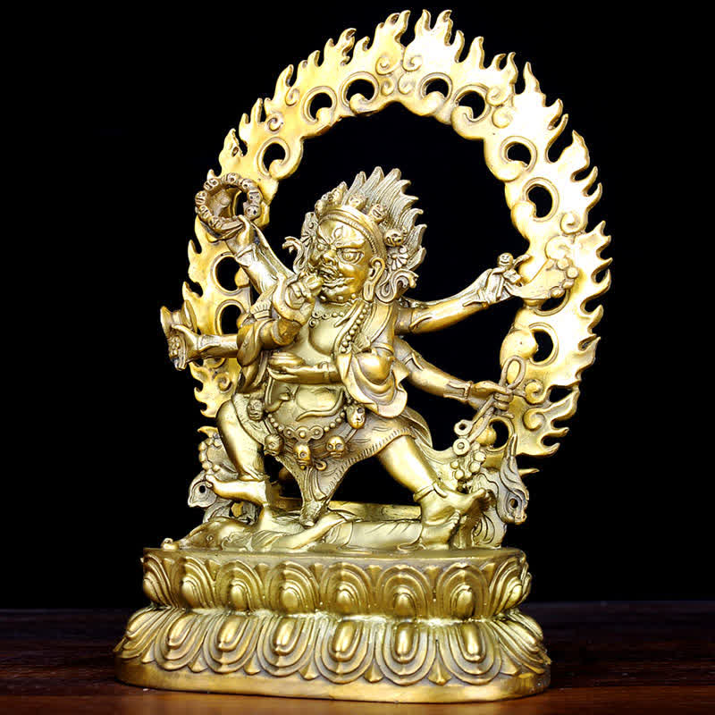 Estatua decorativa de cobre con la compasión del Bodhisattva Mahakala del Tíbet de Mythstone