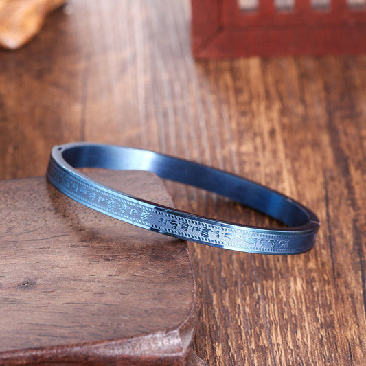 Mythstone Titanium Steel Blessing Bracelet Bangle