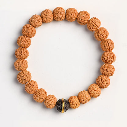 Pulsera de la riqueza y la buena suerte con la semilla de Bodhi de Rudraksha del Tíbet Mythstone