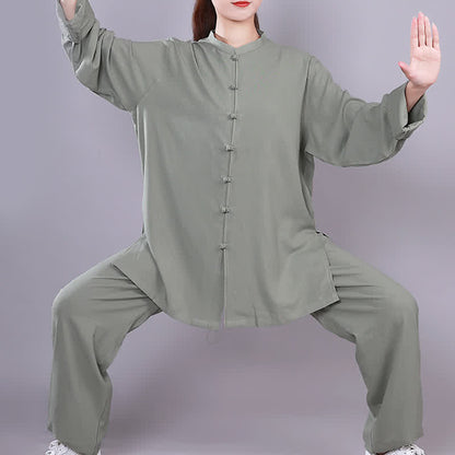 Mythstone Tai Chi Qigong Meditation Prayer Spiritual Zen Practice Unisex Cotton Linen Clothing Set