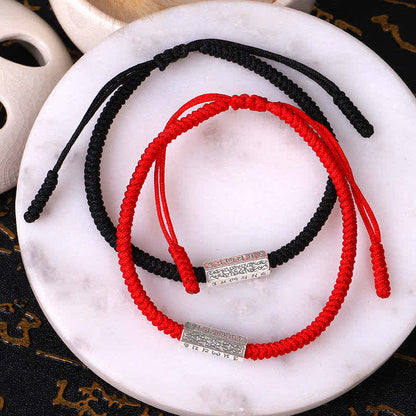 Mythstone Om Mani Padme Hum Luck Protection Red String Bracelet