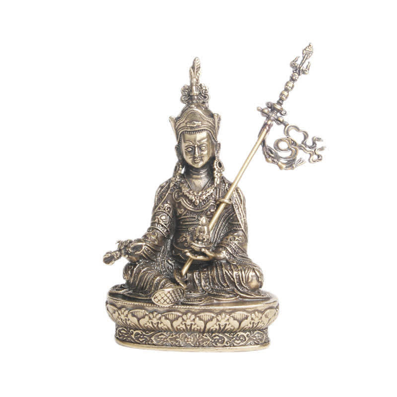 Mythstone Padmasambhava Buddha Figure Serenity Copper Statue Decoration Temple Ornament