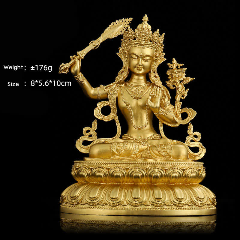 Mythstone Shakyamuni Amitabha Medicine Buddha Figurine Serenity Copper Statue Home Decoration