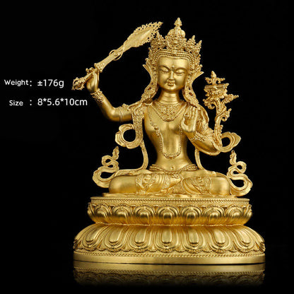 Mythstone Shakyamuni Amitabha Medicine Buddha Figurine Serenity Copper Statue Home Decoration