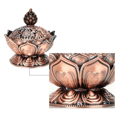 Mythstone Tibetan Lotus Shaped Purify Incense Burner