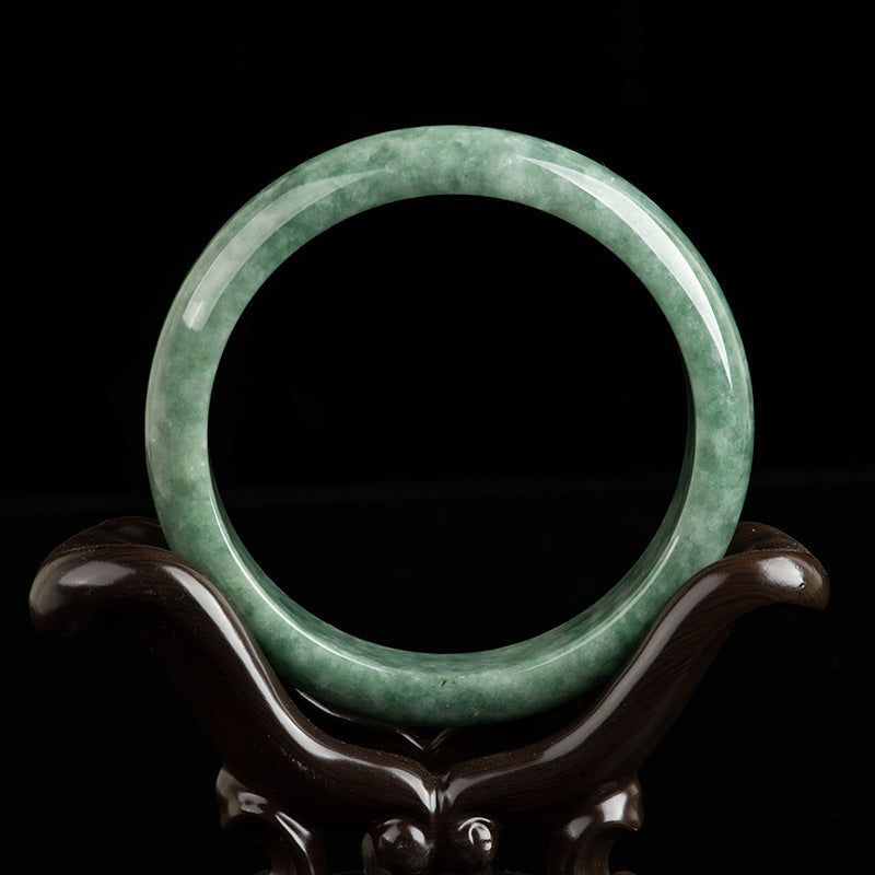 Mythstone Natural Jade Luck Wealth Bangle Bracelet