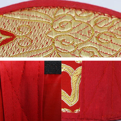 Mythstone Tibetan Singing Bowl Storage Bag with Zipper Closure Decoration