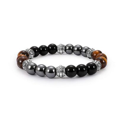 Mythstone Tiger Eye and Hematite Good Luck and Healing Bracelet