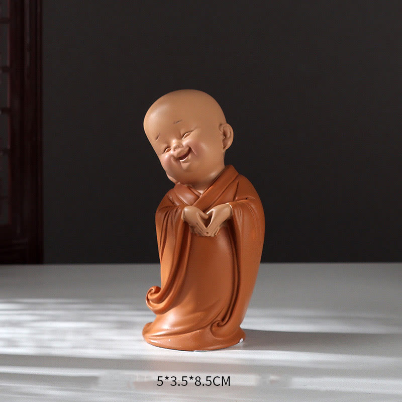 Mythstone Small Mini Meditation Praying Monk Serenity Resin Home Decoration