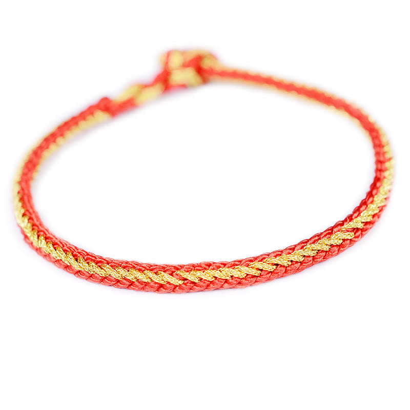 Mythstone Two-Color Rope Handcrafted Eight Thread Peace Knot Bracelet