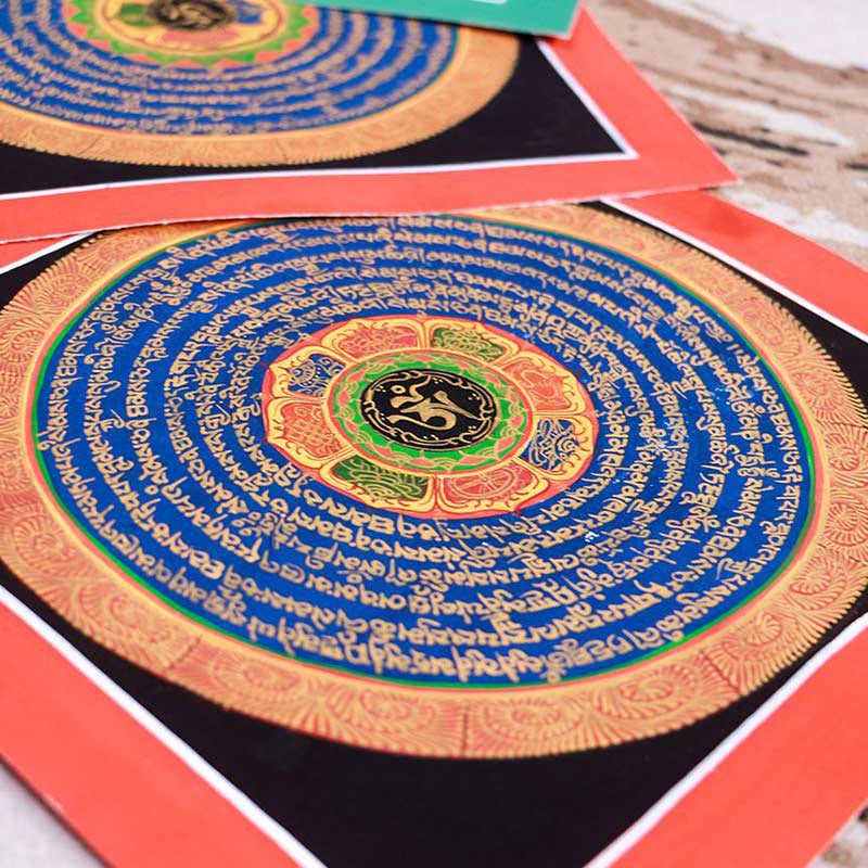 Mythstone Tibetan Handmade Thangka Painting Blessing Thangka Blind Box Random Color Pattern