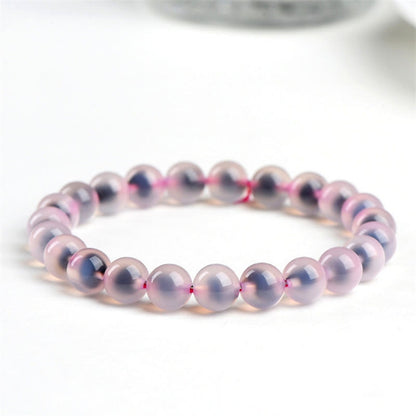 Mythstone Natural Colorful Candy Agate Harmony Strength Bead Bracelet