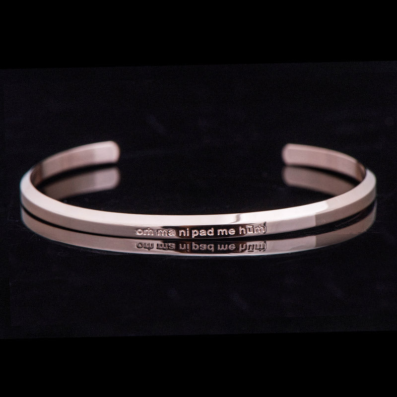 Mythstone Six True Words Engraving Titanium Steel Blessing Protection Bracelet