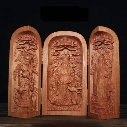 Mythstone Avalokitesvara Kwan Yin Buddha Cherry Wood Compassion Home Decoration Altar