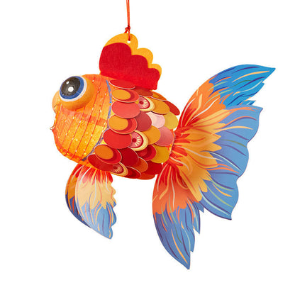 Mythstone DIY Good Luck Koi Fish Paper Lantern Lamp Mid-Autumn Festival Child Kids Lantern Decoration