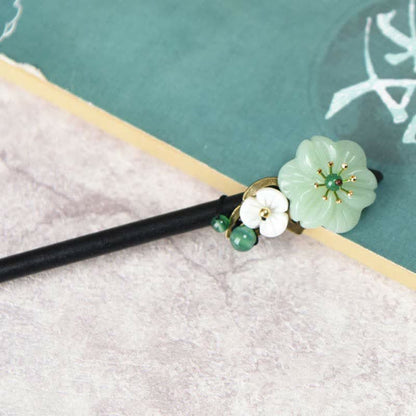 Mythstone Green Aventurine Flower Agate Positivity Hairpin Decoration