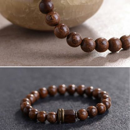 Pulsera de espiritualidad de madera Phoebe Zhennan Mythstone