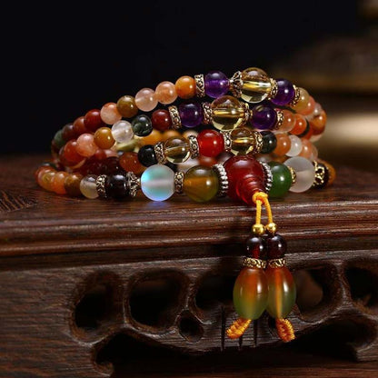 Pulsera Mala Curativa de 108 Cuarzos Mythstone