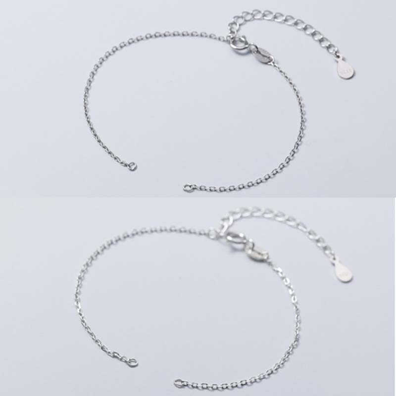 Mythstone 925 Sterling Silver Semi-finished Chain Blessing Bracelet