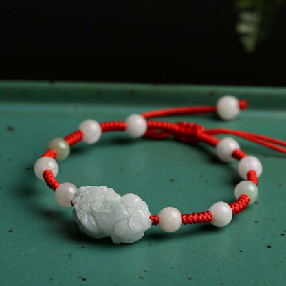 Mythstone Natural Jade PiXiu Luck Bracelet