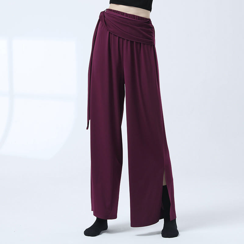 Mythstone Retro Loose Wide Leg Pants Casual Dance Women's Yoga Pants