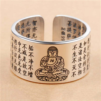 Mythstone FengShui Buddha Chinese Zodiac Protection Adjustable Ring