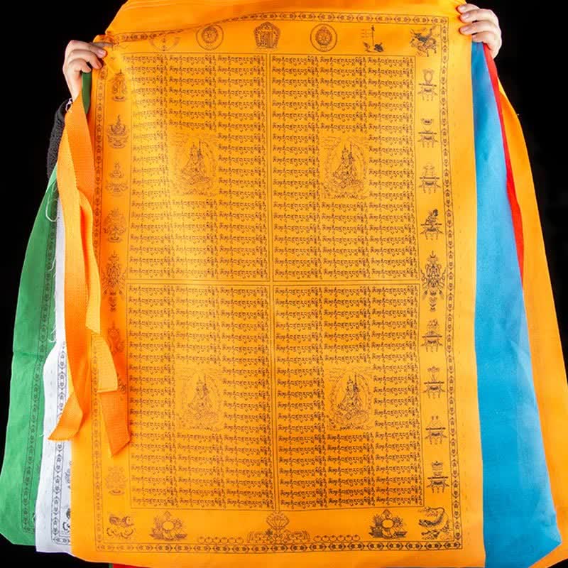 Mythstone Tibetan 5 Colors Windhorse Happiness Auspicious Outdoor Prayer Flag