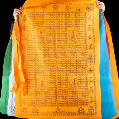 Mythstone Tibetan 5 Colors Windhorse Happiness Auspicious Outdoor Prayer Flag