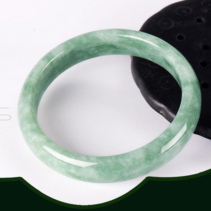 Mythstone Natural Jade Prosperity Bangle Bracelet