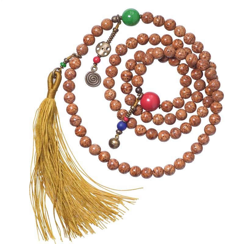 Mythstone 108 Mala Beads Bodhi Seed Wisdom Peace Tassel Bracelet