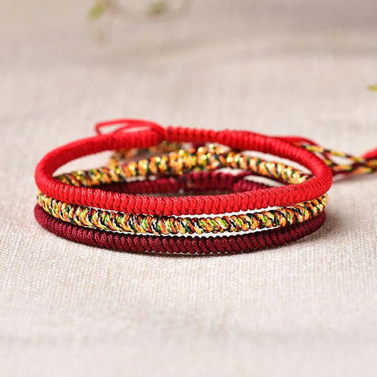 Mythstone Tibetan Lucky 3 Combination Sets Red String Bracelet