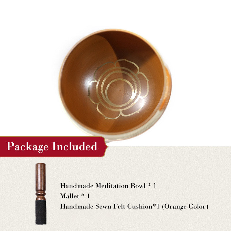 Mythstone Tibetan Sound Bowl Handcrafted for Chakra Healing and Mindfulness Meditation Singing Bowl Set