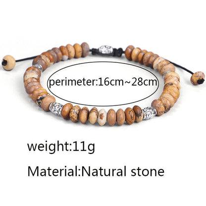 Mythstone Picture Jasper Positive Beads String Bracelet