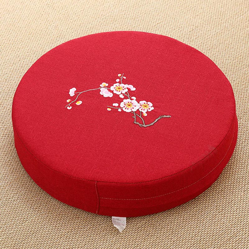 Mythstone Lotus Simple Pattern Cotton Linen Meditation Seat Cushion Home Decoration