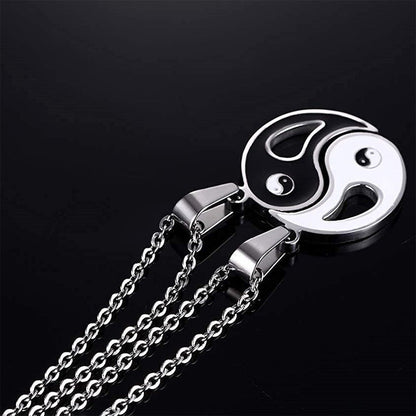 2 piezas de collar con colgante de Yin Yang para pareja