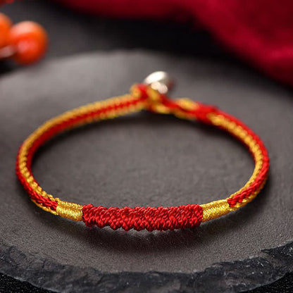 Pulsera trenzada tibetana hecha a mano con protección de la suerte Mythstone