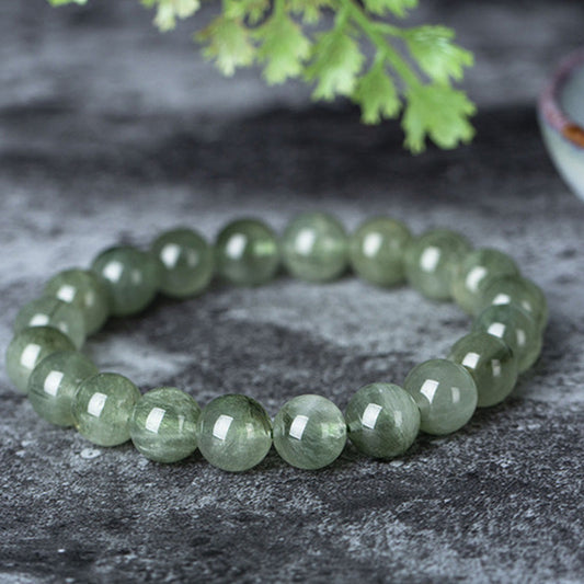 MythStone Natural Green Crystal Blessing Wealth Bracelet