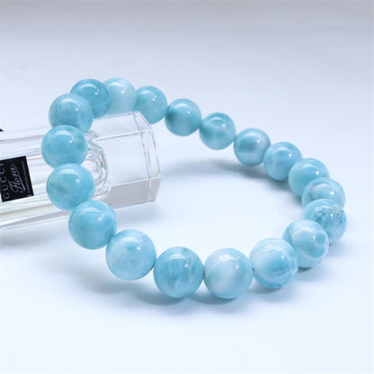 Pulsera de la confianza y la sabiduría de larimar natural Mythstone 