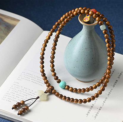 Mythstone Tibetan Rosewood Protection Calm Bracelet Mala