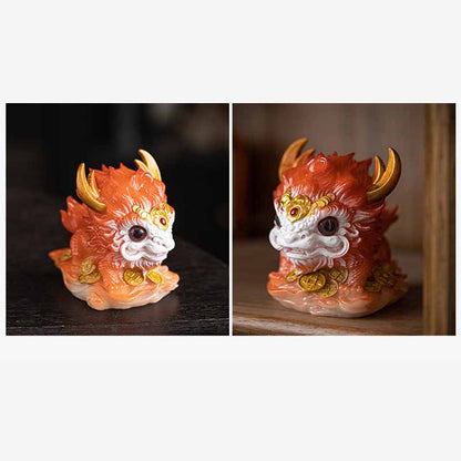 Mythstone Color Changing Small Kirin Resin Tea Pet Home Figurine Decoration