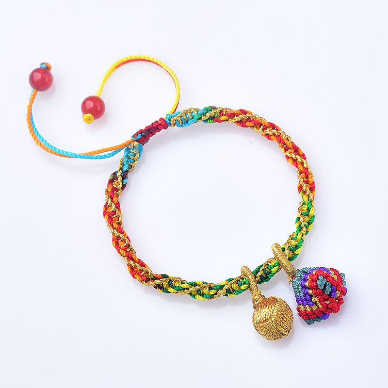 Mythstone Colorful Rope Luck Handcrafted Zongzi Charm Bracelet