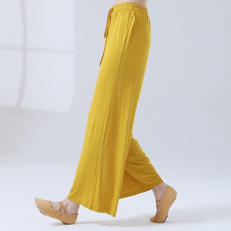 Mythstone Loose Modal Drawstring Wide Leg Pants For Yoga Dance